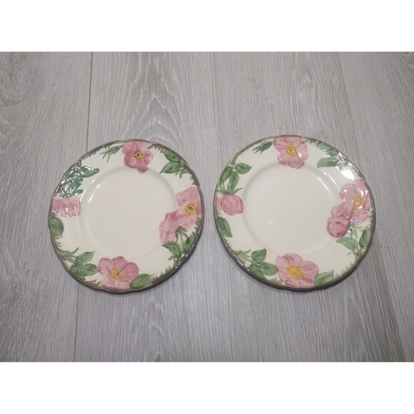 Desert Rose (USA Backstamp) by Franciscan - Set of  2 - 8 in. Salad Plates - Picture 1 of 6
